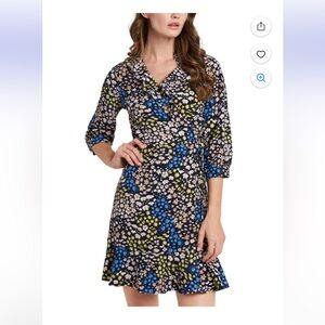 Floral Print Wrap Dress